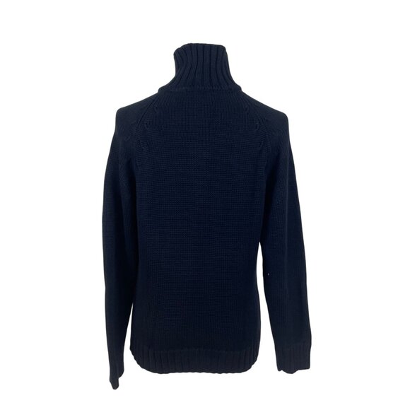 Lands End Womens Navy Cotton Button-Up Cardigan Sweater Size S/P - Picture 3 of 6